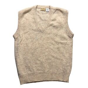 Vintage Carson's 70%wool Made in Italy vest | Grandpacore Quiet Luxury Oatmeal‎